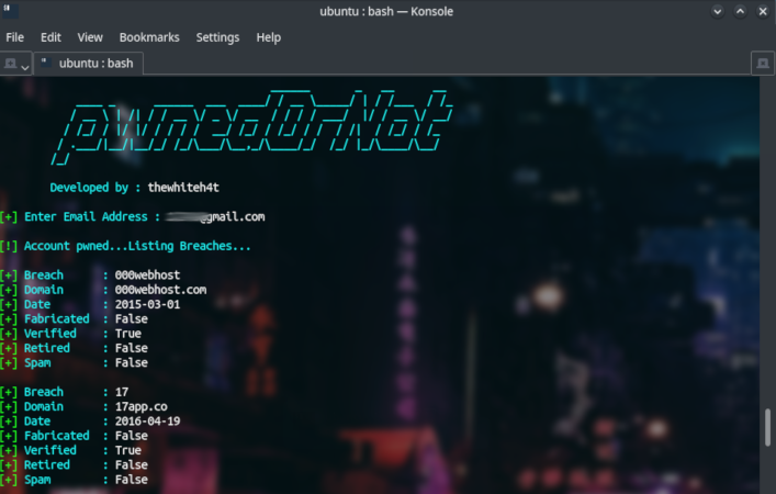 pwnedOrNot - OSINT Tool for Finding Passwords of Compromised Email Accounts